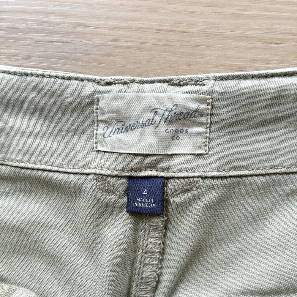 Universal Thread Target Mid Rise Utility Cargo Pants Olive Green Womens 4 - Picture 5 of 6